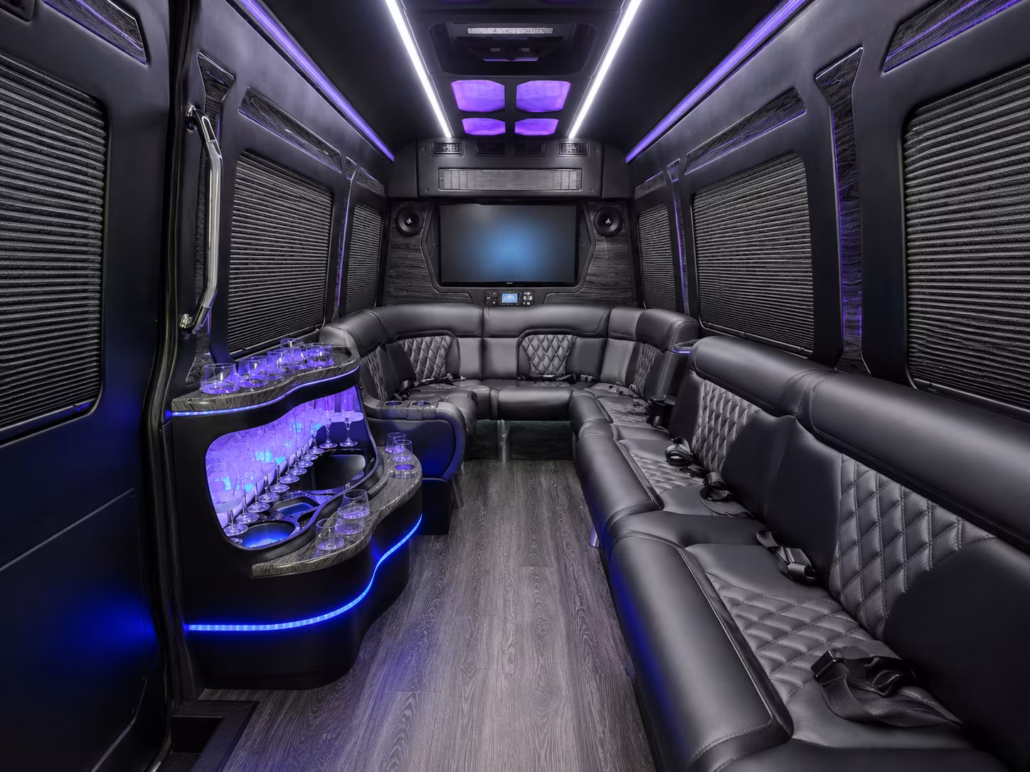 west palm beach 28 passenger party bus inside